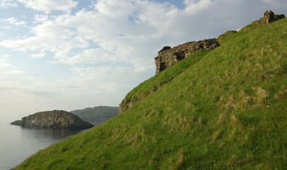 Mountain landscape on the isle of Skye in Scotland