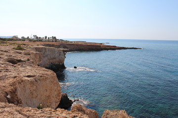 Obraz premium Iron-bound coast in Ayia Napa, Cyprus. 