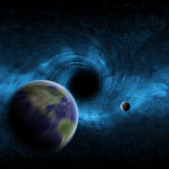 Naklejka na ściany i meble Black hole in space