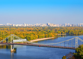 Pedestrian bridge across the Dnieper River