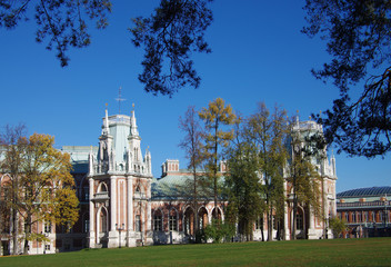 MOSCOW, RUSSIA - October 21, 2015: Grand Palace in Tsaritsyno in