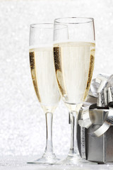 Champagne and present
