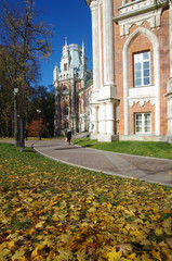 Obraz premium MOSCOW, RUSSIA - October 21, 2015: Grand Palace in Tsaritsyno in