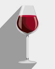 Wine drink graphic design with icons