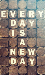 Inspirational message. Motivational concept. Cross processed image for vintage look