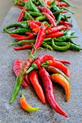 Peperoncini rossi e verdi