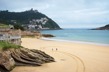 La Concha bay, San Sebastian, Spain.