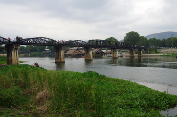 KANCHANABURI, THAILAND - January 11, 2015: Bridge on the River K