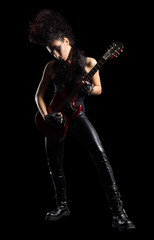 Fototapeta premium Rock musician with guitar