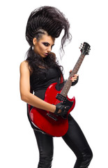 Fototapeta premium Rock musician with guitar