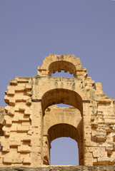 TUNISIA, AFRICA - August 03, 2012: Coliseum in El-Jem in summer