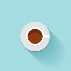 Coffee cup flat icon.
