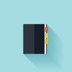 Notepad flat cion with shadow