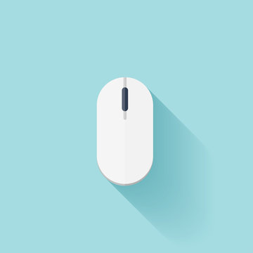 Flatcomputer mouse icon with shadow