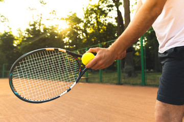 Concept for male tennis player