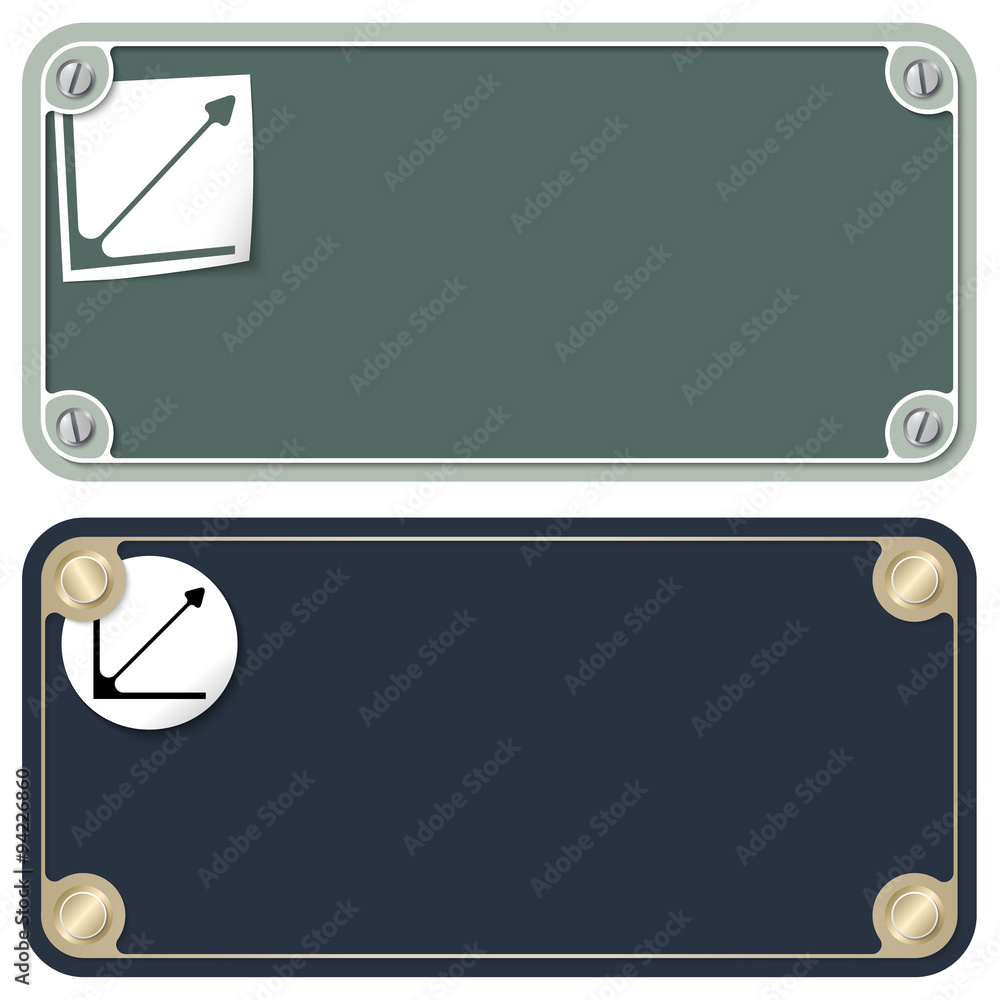 Poster Vector frames for your text with screws and simple graph
