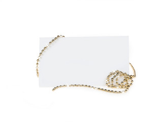 Naklejka premium greeting card with a tree on the white beads