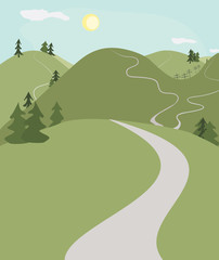 hill roads landscape