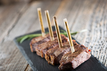 Rumpsteak Stückchen als Vorspeise