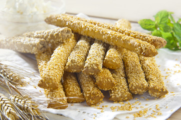 sesame bread sticks