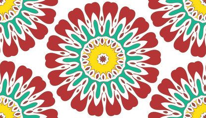 Ethnic seamless patterns. Aztec geometric backgrounds. Stylish navajo fabric. Modern abstract wallpaper. Vector illustration.