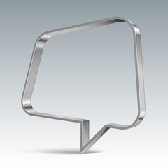 Shiny metal vector vector banner