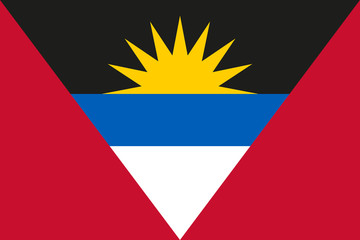National flag of Antigua and Barbuda - Powered by Adobe