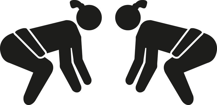 Sumo wrestling pictogram