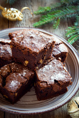 Chocolate brownie for Christmas