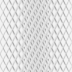 Seamless abstract  white  background rhombus. Figure 3D, color shades of gray. Vector EPS10.