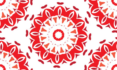 Abstract ornate geometric petals grid background. Seamless pattern. Vector.