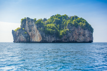 Big beautiful rock in a bay