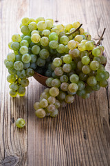 Fresh organic green grapes