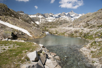 Fototapeta na wymiar Cornisello lake, Dolomites