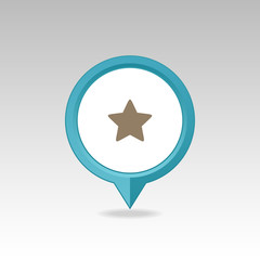 Star favorite pin map icon. Map pointer, markers. 