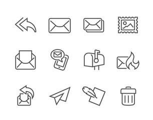 Outline Mail Icons
