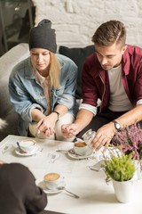 Friends on coffee