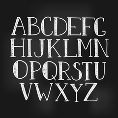 Vector simple hand drawn letters