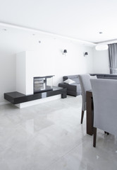 Fireplace in living room