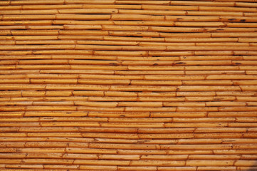 Yellow natural wall from a bamboo. 