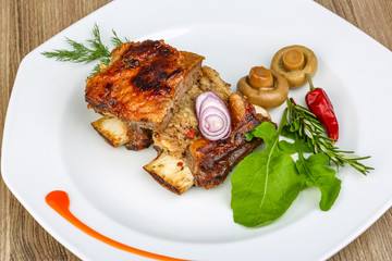 Roasted beef ribs