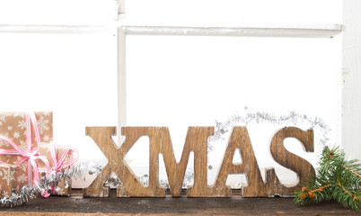 weihnachten rustikal am fenster