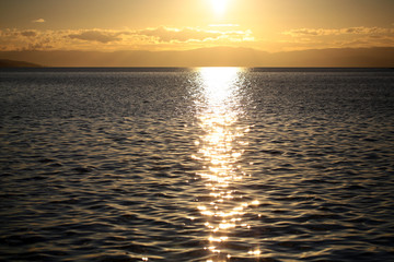 Fototapeta premium Magnificent marine sunset scene