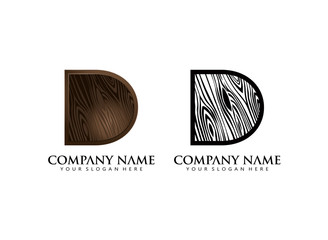 initial D wooden texture contour vector logo icon