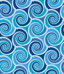 Fototapeta na wymiar Abstract swirls seamless pattern