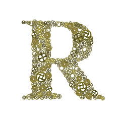 alphabet letter ,gear