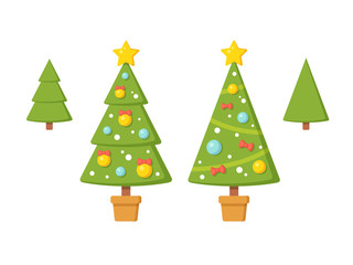 Christmas trees illustration