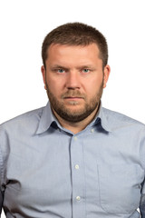 Portrait of man with a beard and mustache