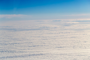 Clouds, a view from airplane window