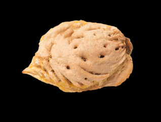 bone peach on a black background